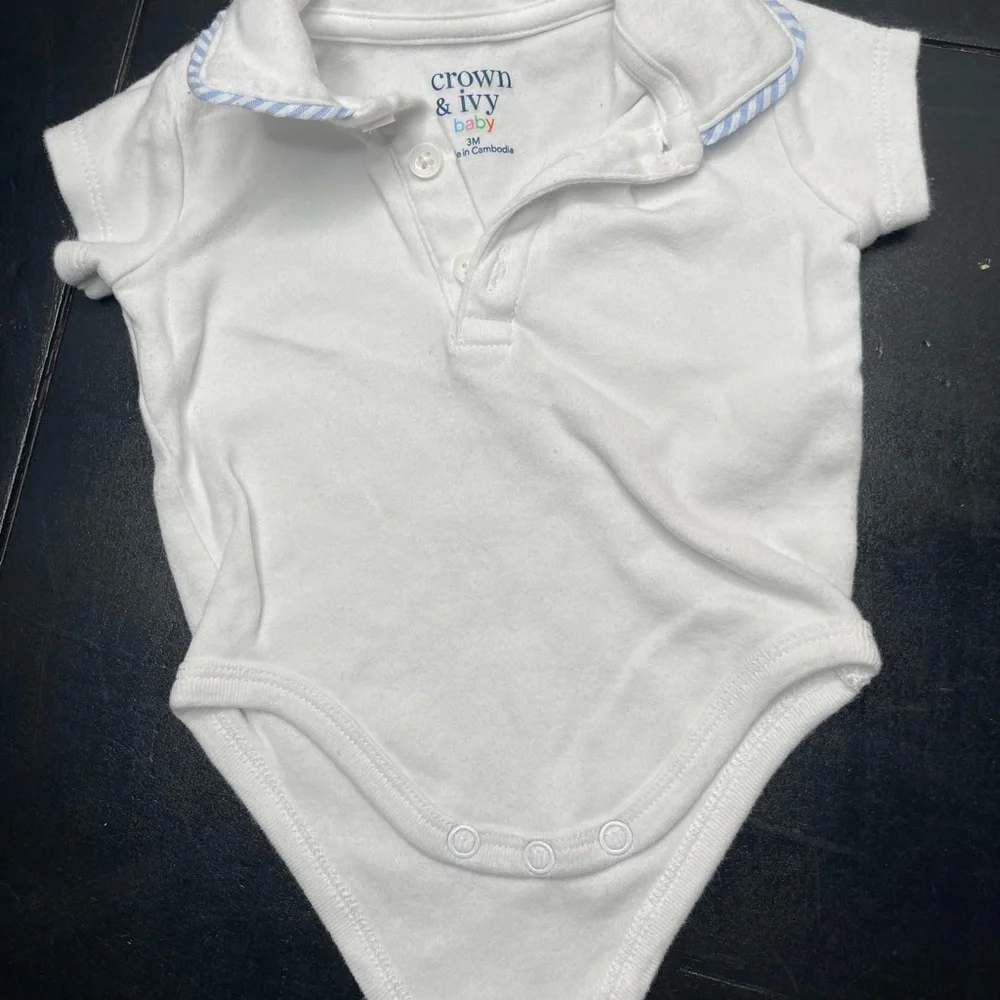Baby Bundle 3 months embroidered Nautical Striped Overalls